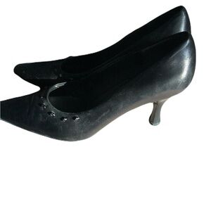 Salvatore Ferragamo Black Studded Heels